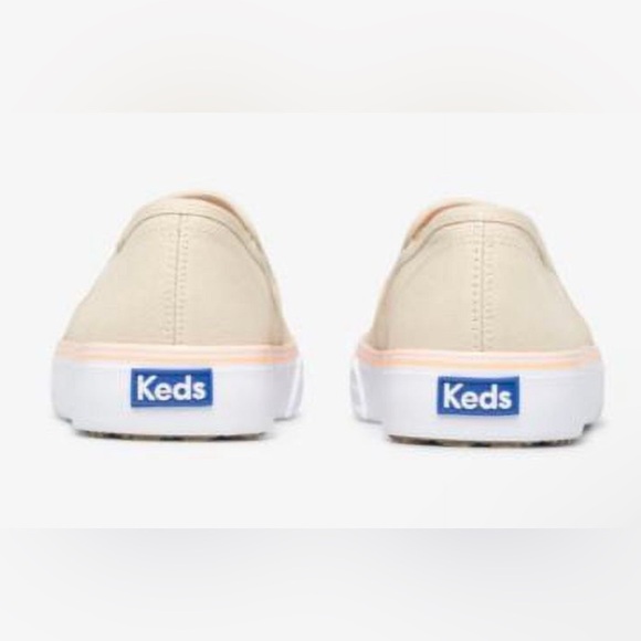 NWOT Keds Double Decker Canvas Washable Slip On Sneaker BE Women Beigen - Picture 3 of 5